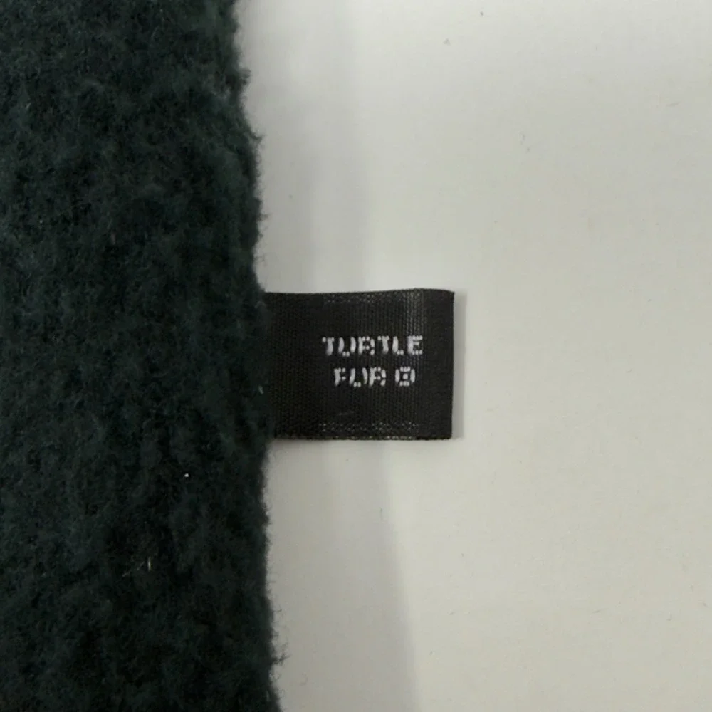Vtg Turtle Fur Fleece Neck Warmer Gaiter Forest Green Acrylic‎ Winter Ski Mask